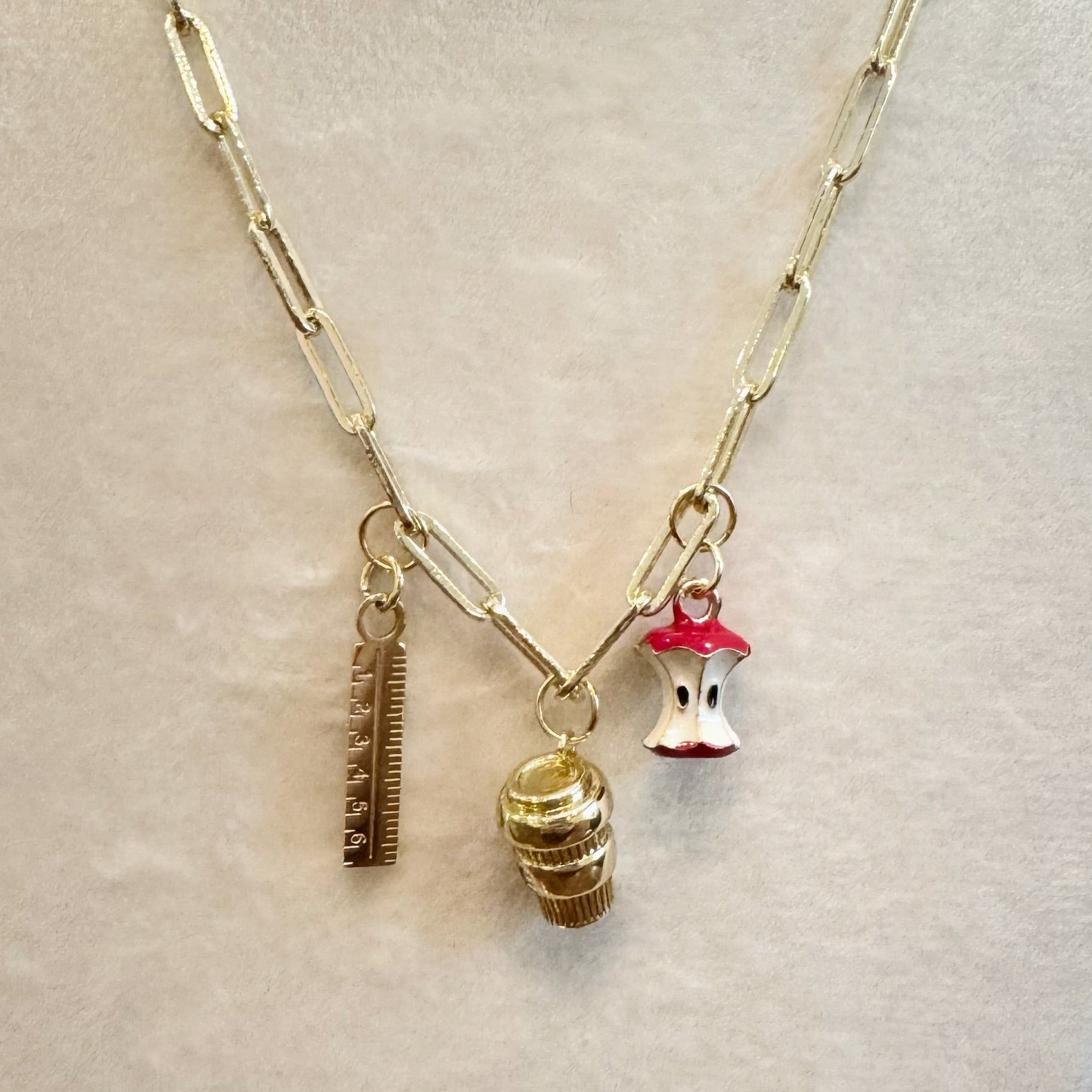 Bless This Classroom — Mini Teacher Girlie Charm Necklace