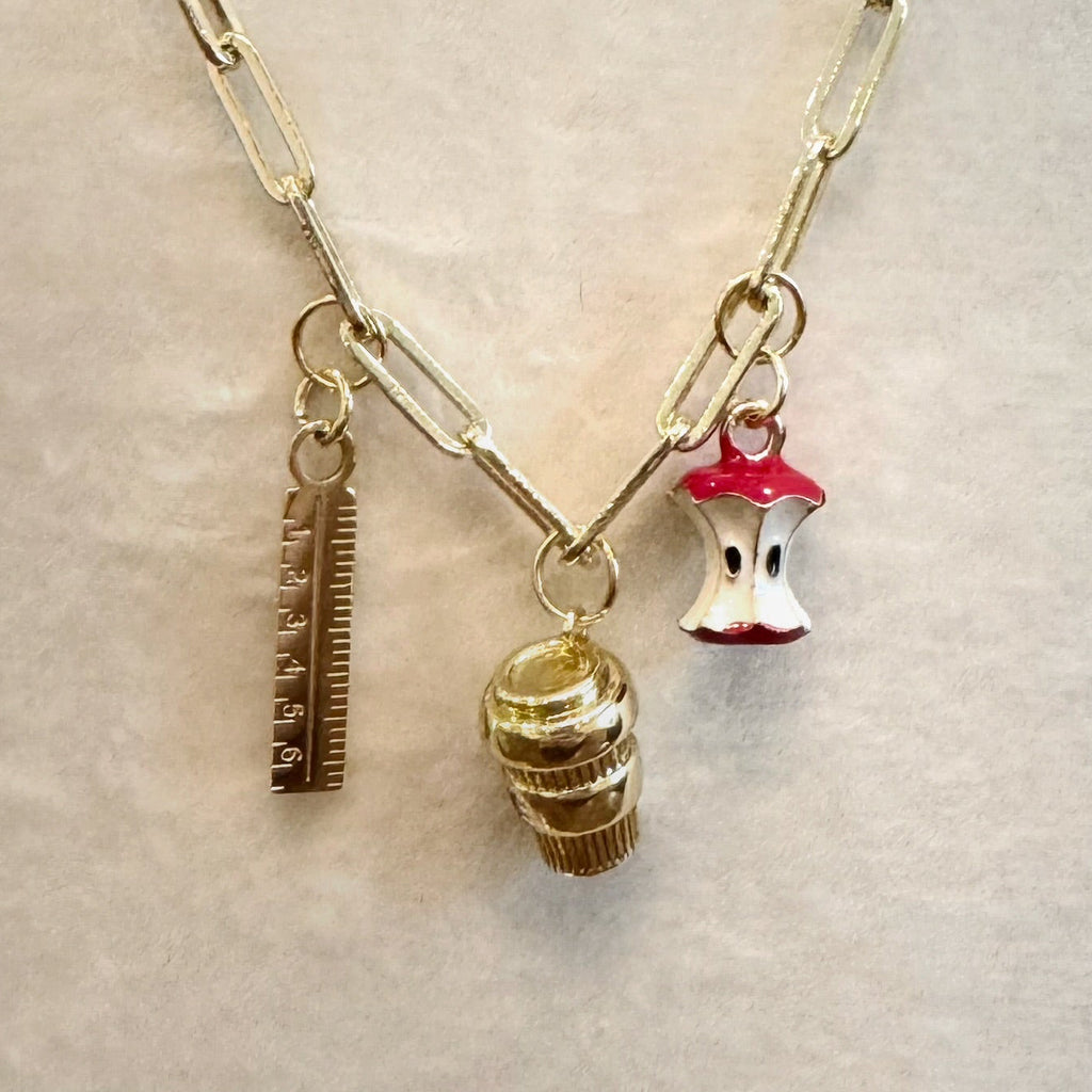 Bless This Classroom — Mini Teacher Girlie Charm Necklace